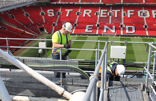 Old Trafford - Floodlight Cable Installation